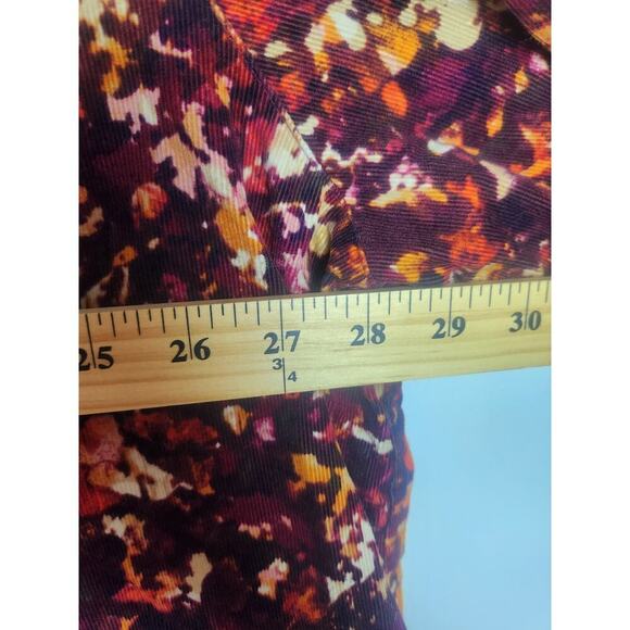 Catherine's corduroy button-down shirt sz 4X abstract fall colors lightweight - Picture 5 of 6